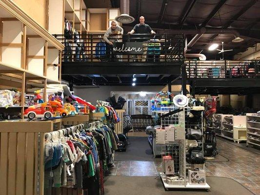 The night before opening the new store.