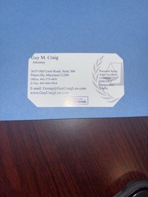 Law Office of Guy M. Craig