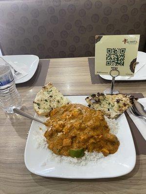 Garlic Nan Bread Chicken Tikka Masala