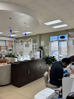 Waiting room and front door