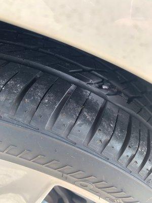 The view while the tire was still on.