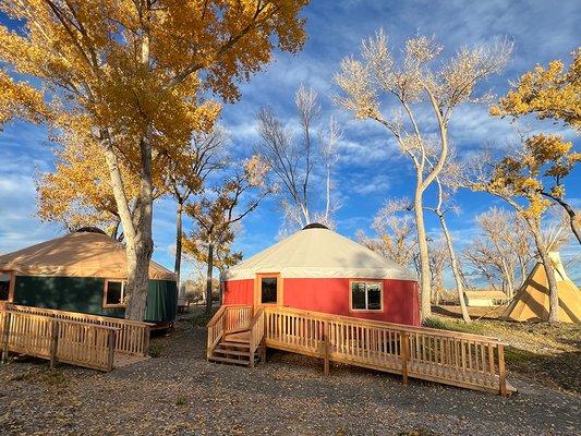 Secret Creek, Colorado Yurts! See our display village.