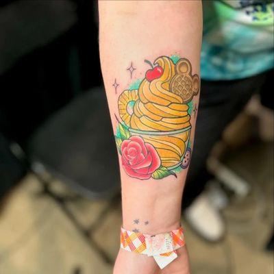 Neo Traditional Ice Cream Tattoo by Alexis Skye
