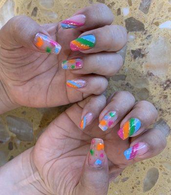 Sweet as can be like candy .. Valentine's nails!