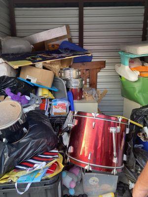 Took everything out to get to the cards on the bottom