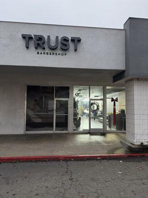 Outside the building