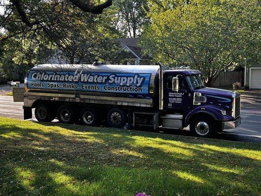 Chlorinated Water Supply truck