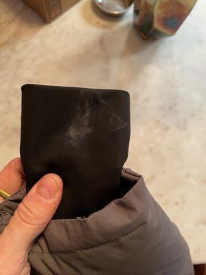 Coat not properly cleaned