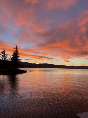 From our backyard at the Franciscan Lakeside Lodge.