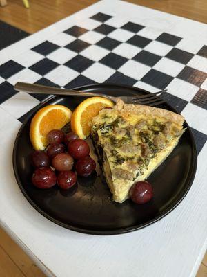 Sausage kale quiche