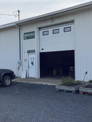 the farm stand is inside!