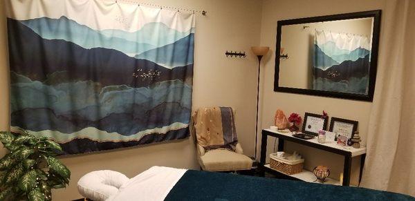 Vision Ridge Wellness' treatment room is professional, clean & cozy!