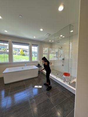 Cleaning every corner.