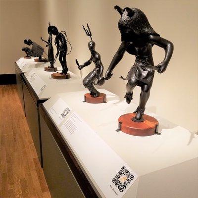 some of the bronzes created by Michael Naranjo