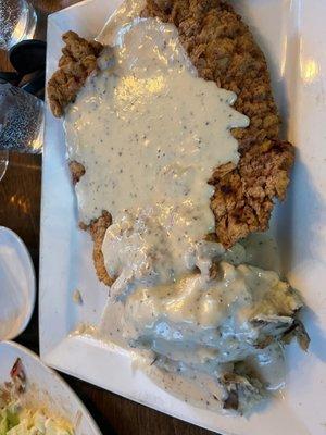 I got this chicken fried steak with mashed potatoes. Best gravy ever.