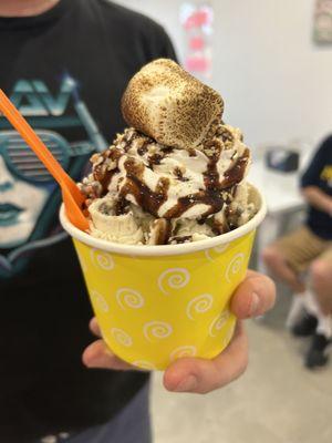 Camp Fire up close with the toasted marshmallow. Yum