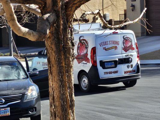Trying to peddle their chuck steaks as filet out of the back of a micro van.