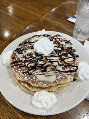 Banana chocolate chip pancakes