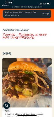 Smash N Stacked Burger