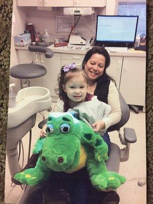 Our 3 year olds first visit to Dr. Heaney. Photo courtesy of Dr. Kevin Heaney