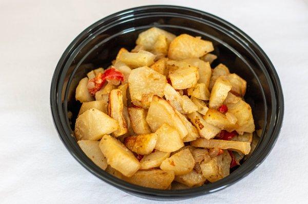 Roasted potatoes seasoned with Island spices