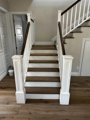 Hardwood flooring and stair installation