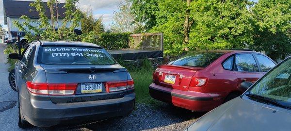 Y'all see us!! This was in New Cumberland! Spark plugs, coolant flush and brake fluid flush!