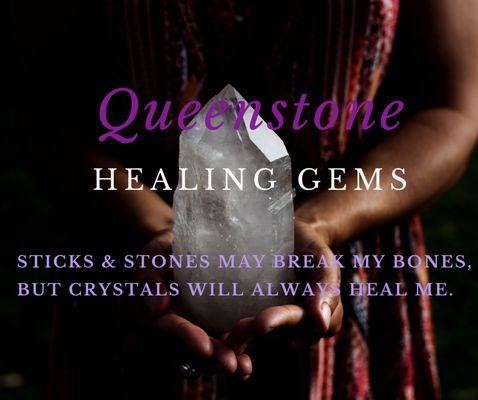 Not limited to Massage, stop by and check out Relax and Release added collection QueenStone Healing Gems
