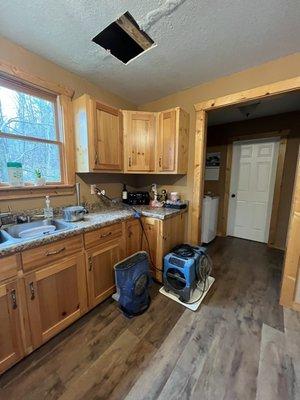 Dry out from water damage created by the original plumber