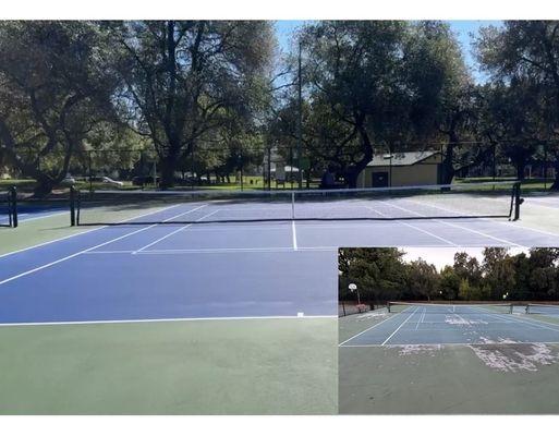 Tennis court makeover
