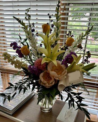 Flower arrangement of the day from Ken's Flowers
