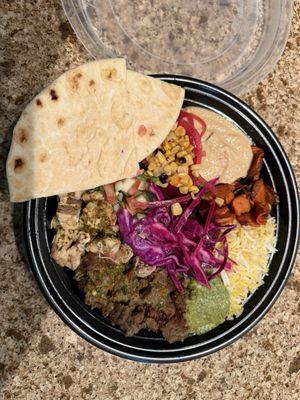 Chicken + Gyro mixed bowl