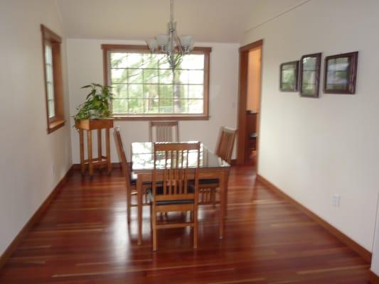 Custom Builders Inc. This is a home that I built and currently live in with my family. Dining room area with new hardwood & trim