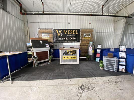 Working the booth at the fair~