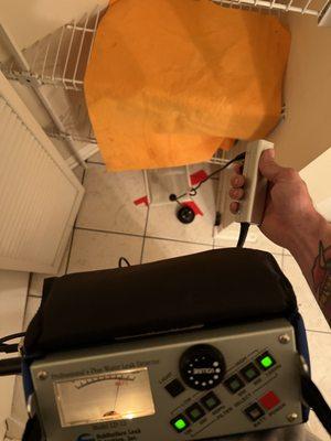 Leak detection equipment in action