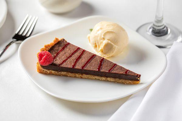 Chocolate cake in a caramel crust