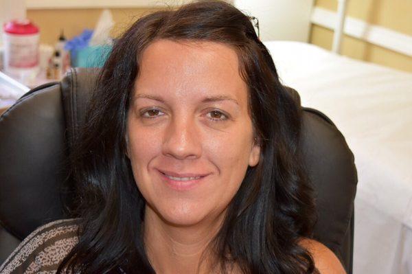 Before permanent eyeliner, brows and lips.