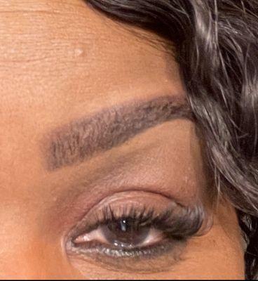 Close up of the beautiful lash extensions by Lisa, on 7/2/25!