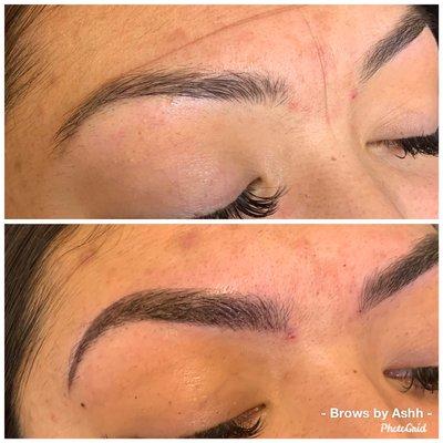 Combo brows- Microblading and shading