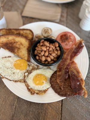 English breakfast- you won't walk away hungry with these ample portions!