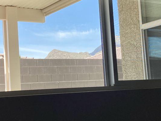 Clean windows overlooking mountain views