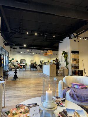 View from seating area