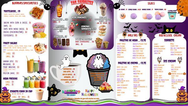 Menu as of 10/07/2025