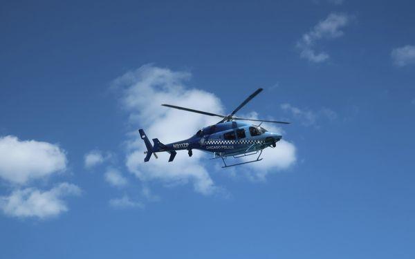 Chicago Police helicopter fly-by! 8-10-2024.