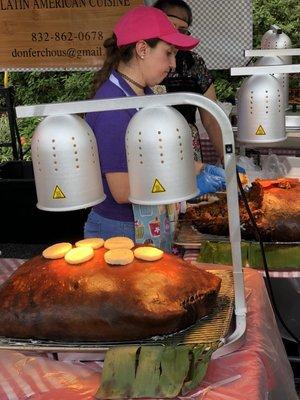 Skin stuffed with rice