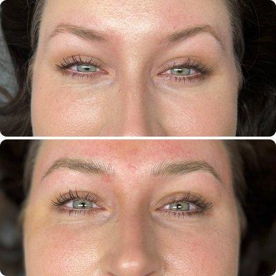 Natural and fluffy microblading