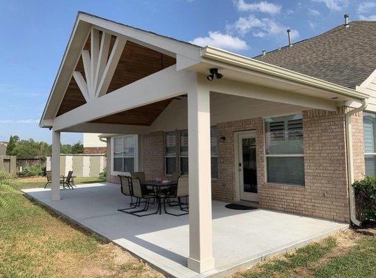 Covered patio cover that doesn't look like an addition.