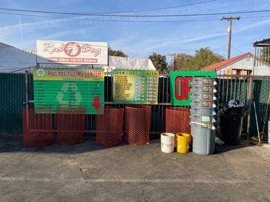 The best part is the recycle next to the store