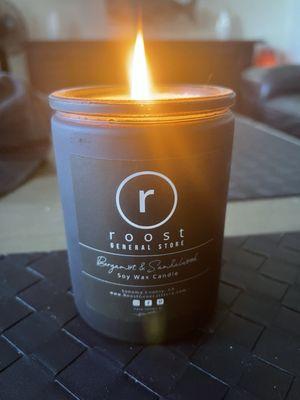 One of the many amazing items buy, soy wax candles!