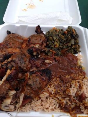 Jerk chicken platter
